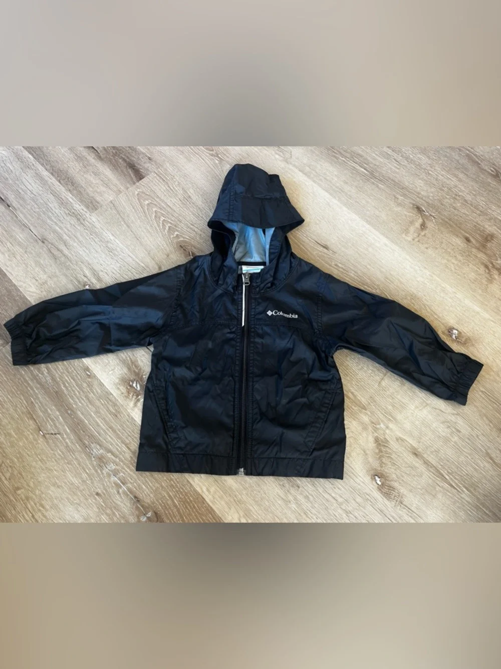 Columbia Kids Black Hooded Raincoat